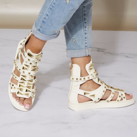 Studded Platform Gladiator Sandals - Picture 5 of 9